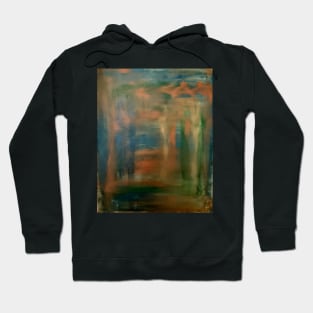 abstract painting using different mediums in my painting Hoodie